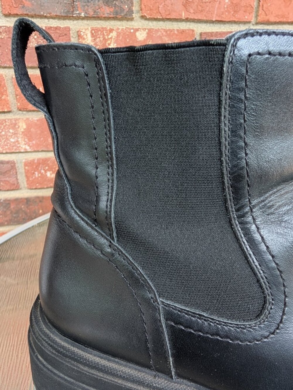 Women's House of Harlow Black Leather Ankle Boots Size 10 - Picture 7 of 11